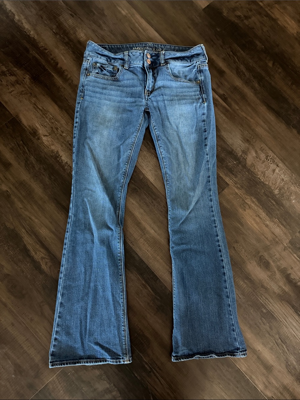 Y2K American Eagle Outfitters Medium Blue Flare Jeans